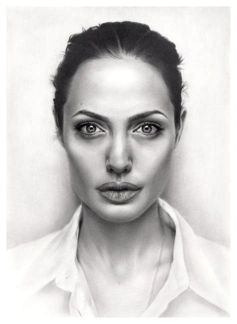 My Own Angelina Jolie By Sikoian On Deviantart Realistic Pencil