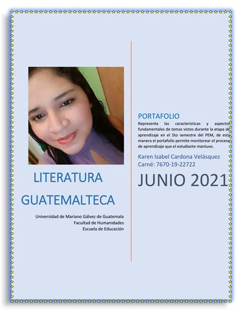 Portafolio Literatura Guatemalteca E Hispanoamericana By Karen Isabel