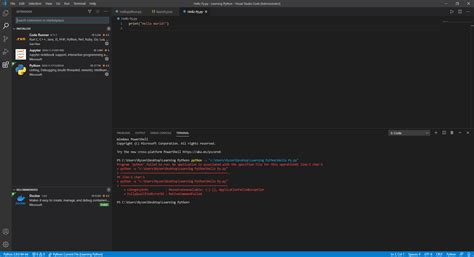 Python In Visual Studio Code Terminal Pip Not Recognized Ploraedit