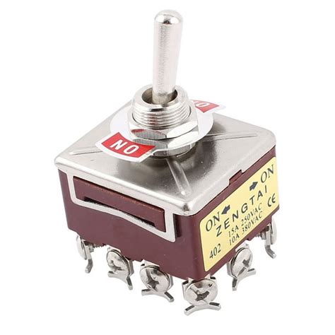 15a250v 10a380v 2 Way Onon 4 Pole Double Throw 4pdt Toggle Switch