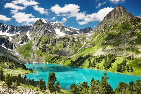 Lake In The Altai Mountains Altai Mountains Altai Republic Mountain