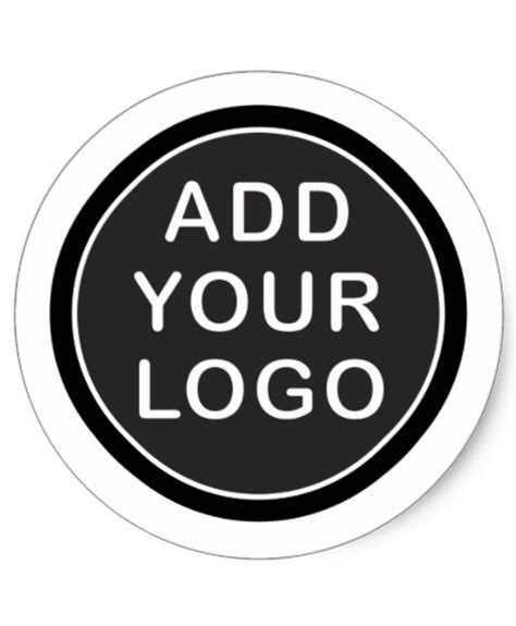 Custom Logo Business Classic Round Sticker Create Your Own Round