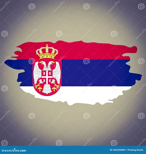 Serbian Flag Stock Illustration Illustration Of Label 260250688