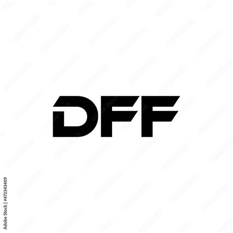 Dff Letter Logo Design With White Background In Illustrator Vector