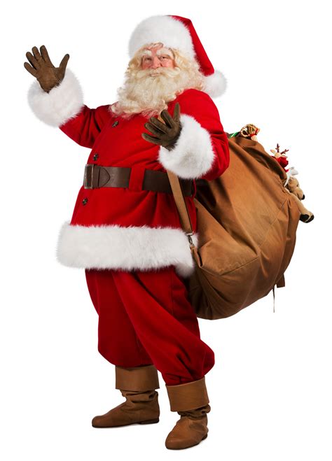 Real Santa Claus Carrying Big Bag Full Of Ts