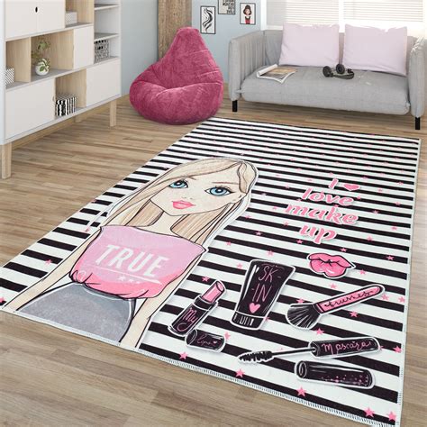 Kunstfaserteppiche von benuta zeichnen sich besonders durch ihre diversen einsatzmöglichkeiten aus. Kinderzimmer Flachgewebe Teppich Streifen | teppichmax