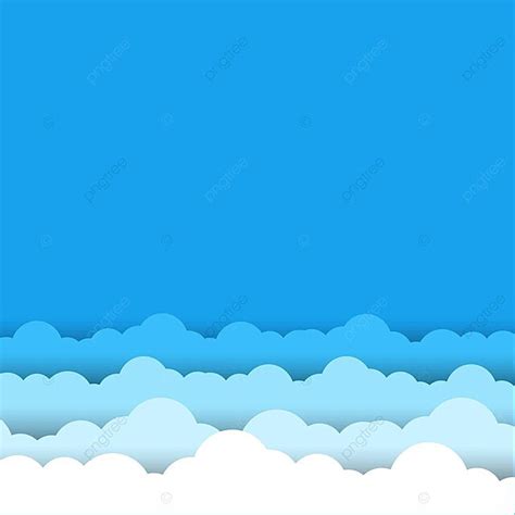 Blue Sky White Clouds Background Illustration Icons Sticker Vector