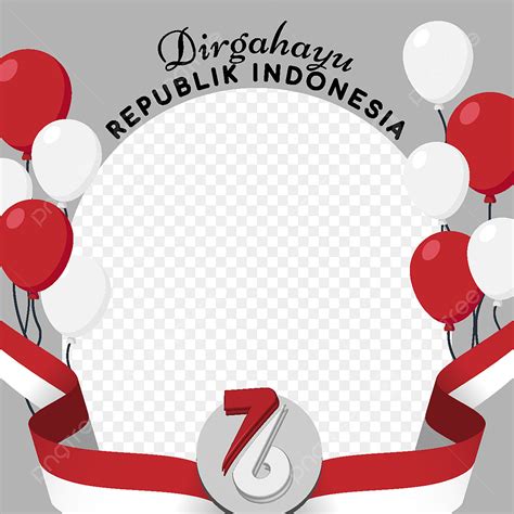 Gambar Twibbon Dirgahayu Republik Indonesia Dengan Balon Merah Putih