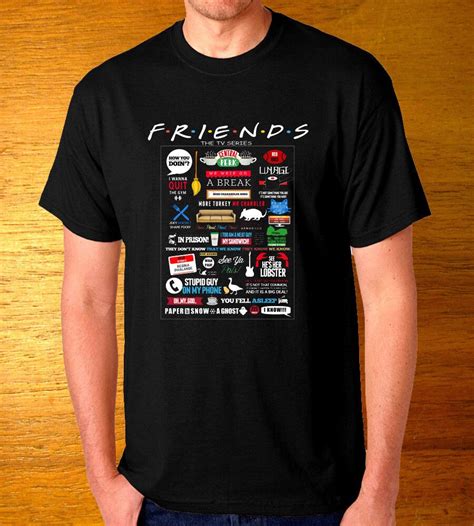Friends Sitcom Tv Series Quote Ross Rachel Monica Chandler T Shirt