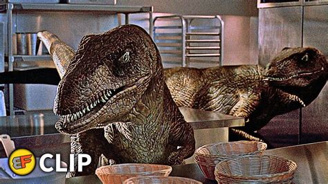Raptors In The Kitchen Scene Jurassic Park 1993 Movie Clip Hd 4k Youtube