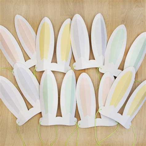 8x Easter Bunny Ears Headbands By Postbox Party