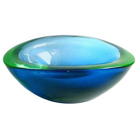 Decorative clear glass bowls, 8 in., clear glass dinnerware collection, happy birthday printed stemless wine glasses, 16.8 oz., the elegant detailing on these glass bowls brings a touch of. Murano Sommerso Blue and Green Oval Italian Art Glass ...