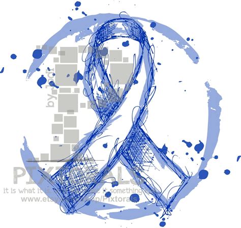 Colon Cancer Awareness Ribbon Vector Eps  Svg Png Etsy