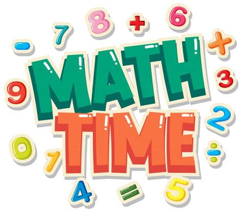 Free Vector Poster Design With Word Math Time With Numbers In