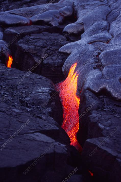 Pahoehoe Lava Kilauea Volcano Hawaii Stock Image C0278783