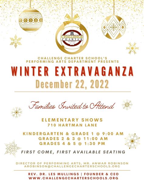Performing Arts Winter Extravaganza — Challenge Charter School