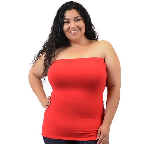 Plus Size Cotton Strapless Tube Top Long Tube Top Tube Top Tops