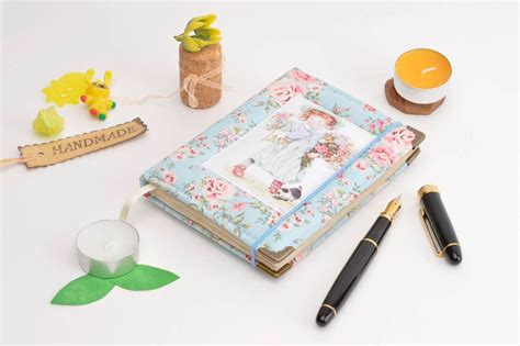 Cahier De Notes Fait Main Carnet Original En Tissu Cadeau Anniversaire