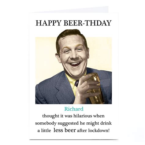 Buy Personalised Madcap Manor Birthday Card Less Beer After Lockdown