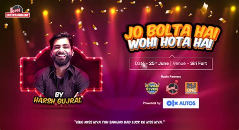 Jo Bolta Hai Wahi Hota Hai By Harsh Gujral Delhi Comedy Event In Delhi