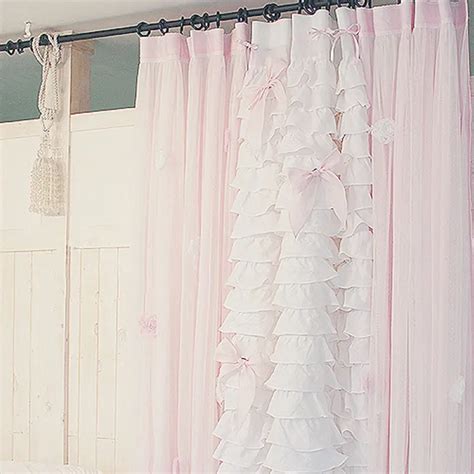 Swan Romantic Bedroom Curtains Drapes Window Lotus Leaf Cake Layers