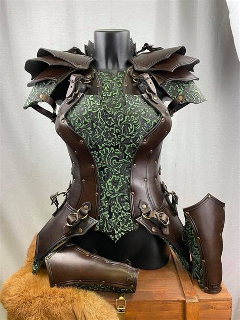 Female Decorated Leather Warrior Armor Perfect For Role Play Etsy In