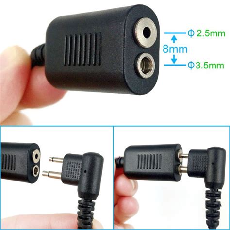 M Type 2 Pin Earphone Mic Extension Cable Cord For