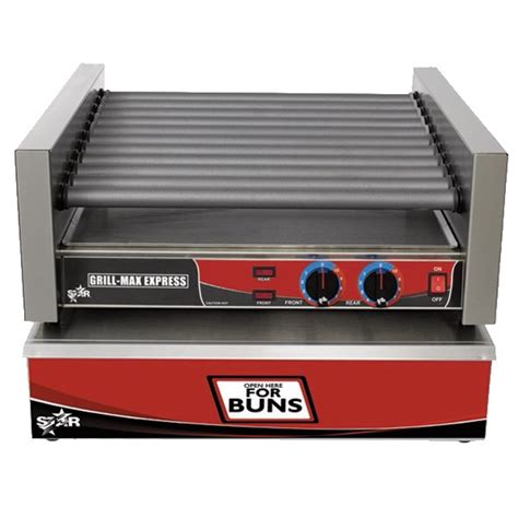 Star X30 Grill Max Stadium Seated 30 Hot Dog Chrome Roller Grill Sub