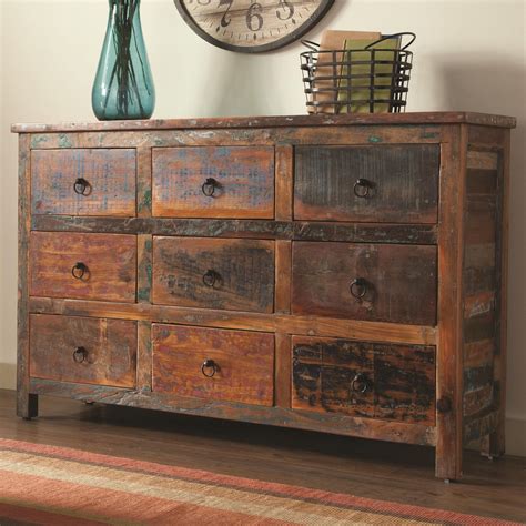 950365 9 Drawer Rustic Accent Cabinet From Coaster 950365 Coleman