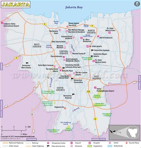 Jakarta Map Map Of Jakarta City Indonesia