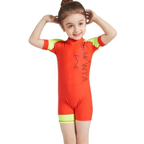 Gi Forever Children Short Sleeve One Pieces Suit Bikini Girl Cute