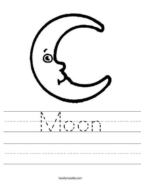 Moon Worksheet Twisty Noodle Preschool Science Kindergarten