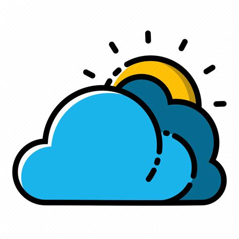 Cloud Cloudy Sun Sunny Weather Icon Download On Iconfinder