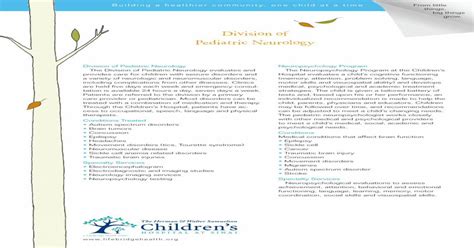 Division Of Pediatric Neurology Lifebridge Health With A Combination