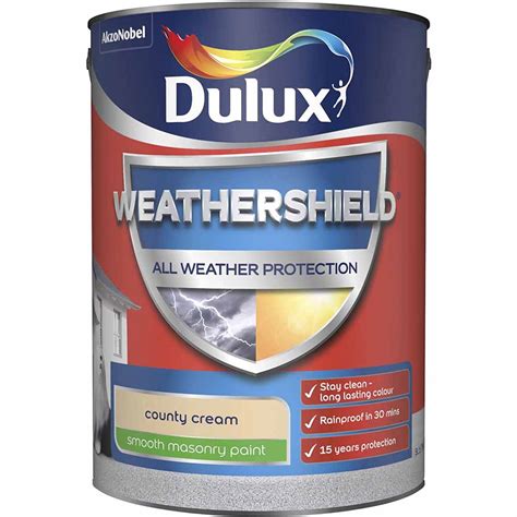 Dulux Weathershield Exterior Paint Country Cream 5l Wilko