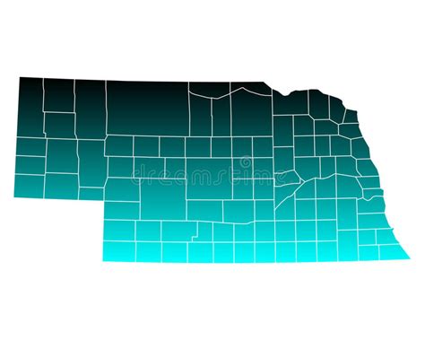 Mapa De Nebraska Ilustração Do Vetor Ilustração De Cartografia 80385180
