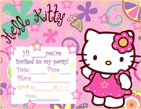 Hello Kitty Birthday Invitations Free Printable Birthday Invitation