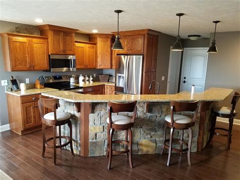 Pecan Stained Oak Cabinets Craftsman Kitchen Chicago By Randall