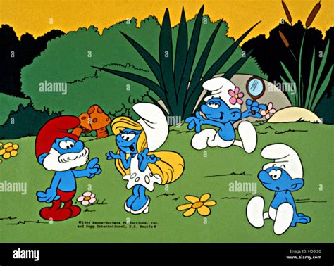 The Smurfs Papa Smurf Smurfette And The Gang 1984 1981 1990 C Hanna Barbera Courtesy