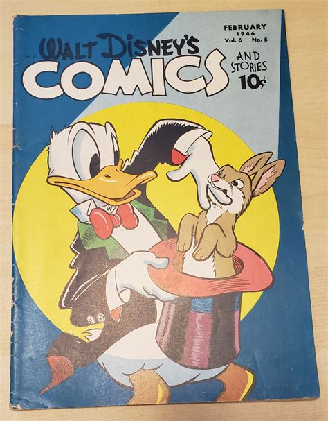 Vintage Walt Disney Comic Book Feb 1946 Golden Age Comic Etsy
