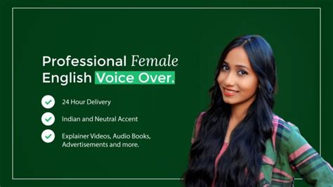 record a female voice over in neutral english indian english or american english by ruheesf fiverr