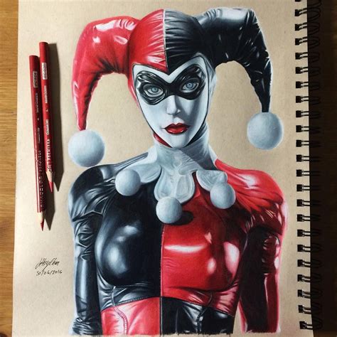 Best Free Harley Quinn Drawing Pencil Sketch Color For Realistic Art