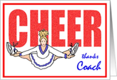Thank You Cheer Coach Cards From Greeting Card Universe