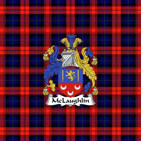 Mclaughlin Tartan Clan Badge Weekender Tote Bag K2 Mixed Media By Tram