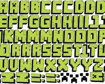 11 minecraft font alphabet images minecraft alphabet