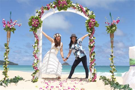 Same Sex Marriage Gay Lesbian Hawaii Wedding Sweet Hawaii Wedding