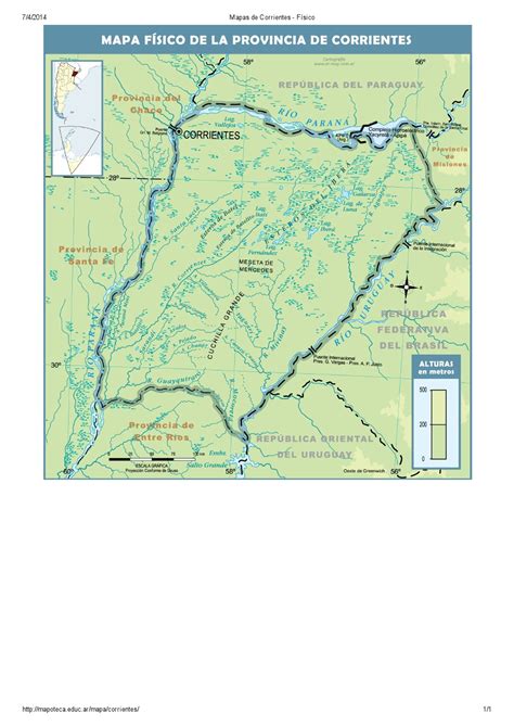 Mapa Para Imprimir De Corrientes Argentina Mapa De Ríos De Corrientes