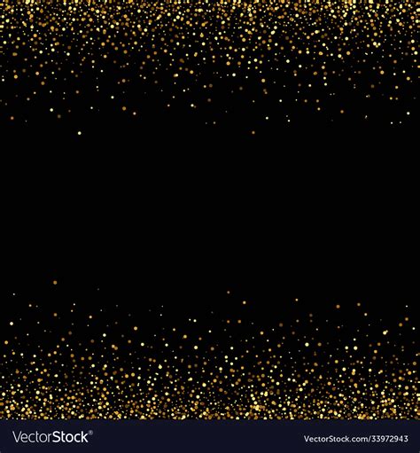 Gold Glitter Texture On A Black Background Golden Vector Image