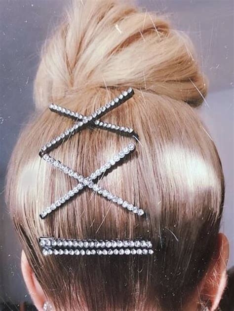 Chic Basic Full Rhinestones Bobby Pins Rhinestone Hair Pin Diamond Hair Pins Bobby Pin
