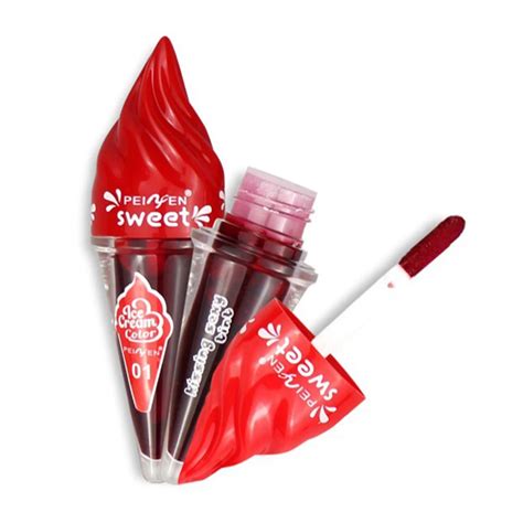 cute ice cream shape lip gloss long lasting moisturizer liquid lipstick makeup in lipstick from